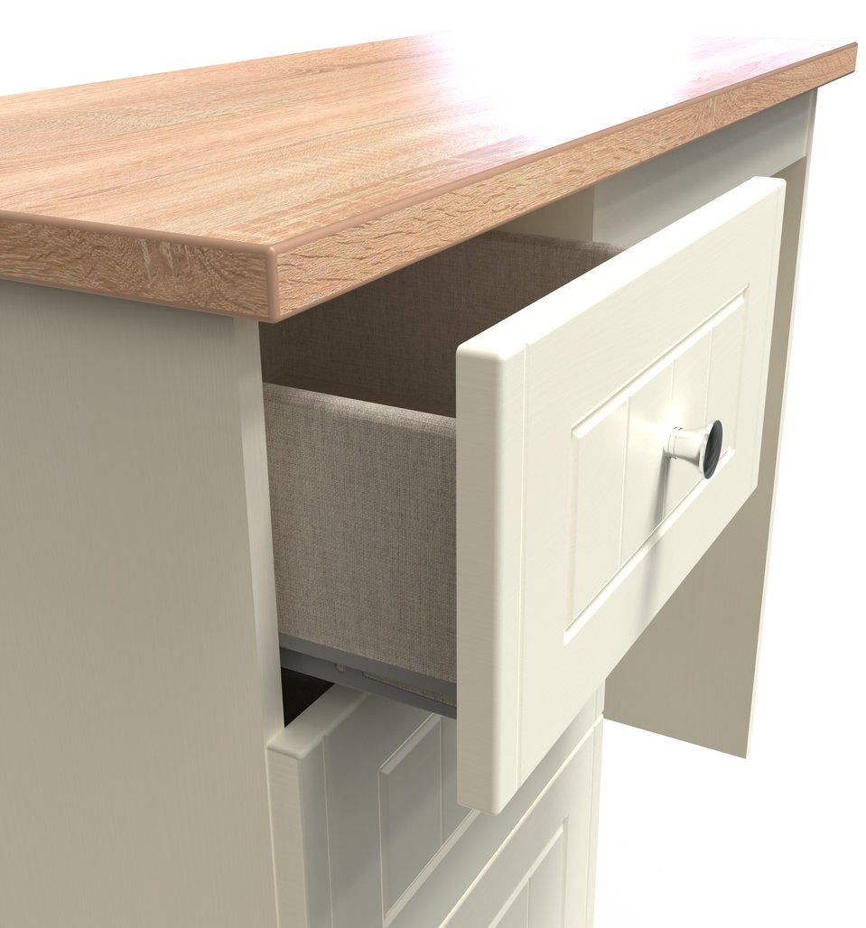 Vienna 3 Drawer Vanity Desk with Oak Top