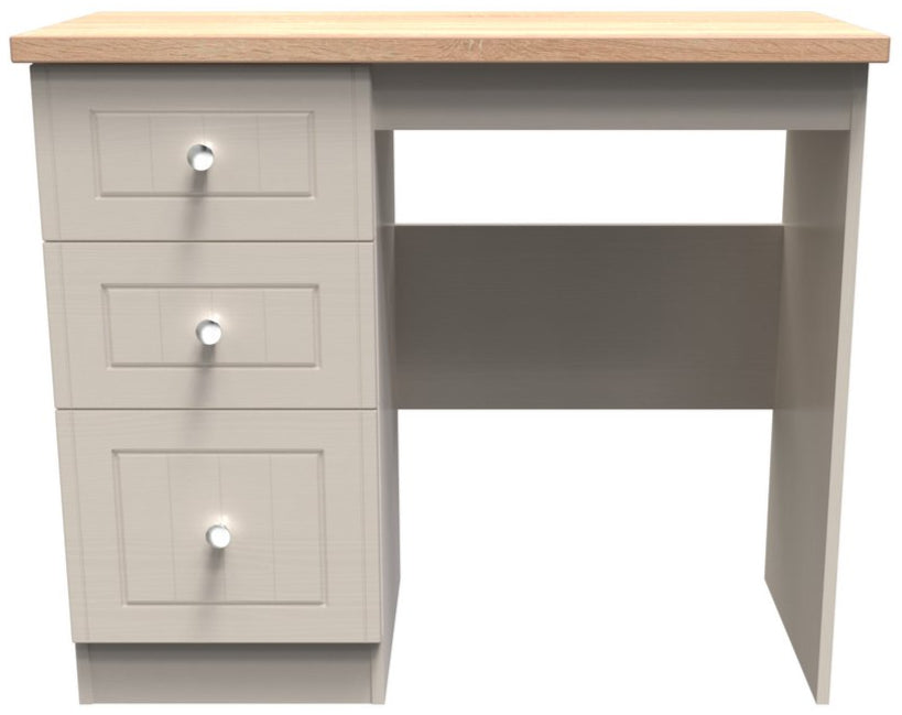 Vienna 3 Drawer Vanity Desk with Oak Top