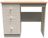 Vienna 3 Drawer Vanity Desk with Oak Top