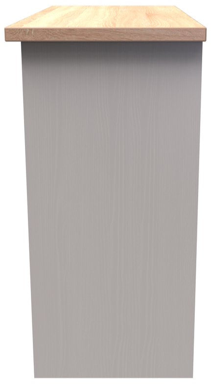 Vienna 3 Drawer Vanity Desk with Oak Top