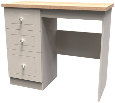 Vienna 3 Drawer Vanity Desk with Oak Top