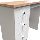 Vienna 3 Drawer Vanity Desk with Oak Top