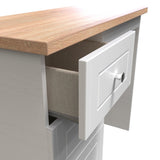 Vienna 3 Drawer Vanity Desk with Oak Top