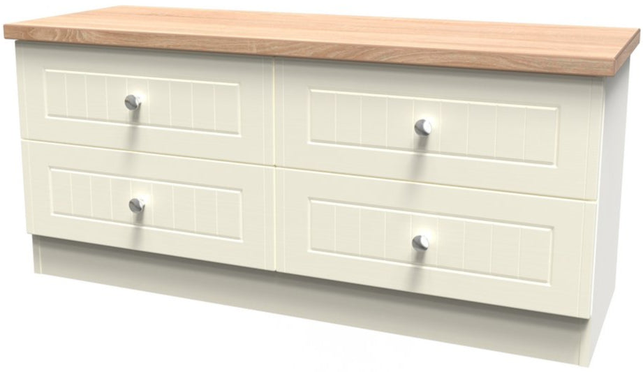 Vienna 4 Drawer Bed Box with Oak Top