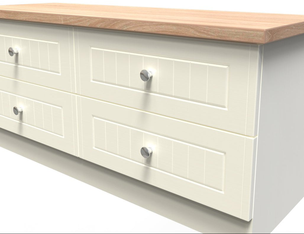 Vienna 4 Drawer Bed Box with Oak Top