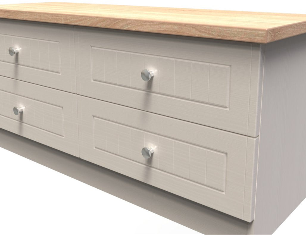 Vienna 4 Drawer Bed Box with Oak Top