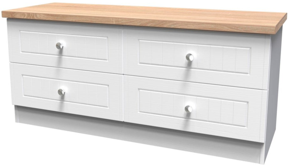 Vienna 4 Drawer Bed Box with Oak Top