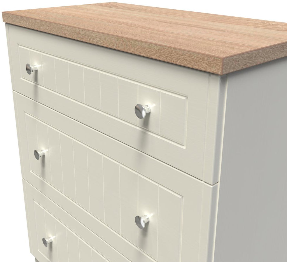 Vienna 3 Drawer Deep Table with Oak Top