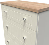 Vienna 3 Drawer Deep Table with Oak Top