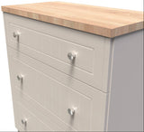 Vienna 3 Drawer Deep Table with Oak Top