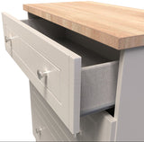 Vienna 3 Drawer Deep Table with Oak Top