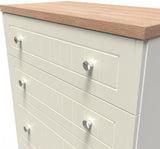Vienna 4 Drawer Deep Chest with Oak Top