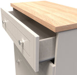 Vienna 4 Drawer Deep Chest with Oak Top