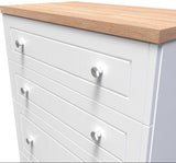 Vienna 4 Drawer Deep Chest with Oak Top