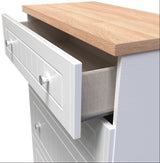 Vienna 4 Drawer Deep Chest with Oak Top