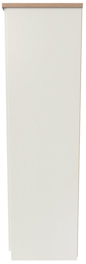 Vienna 2 Door Double Wardrobe with Oak Top