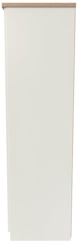 Vienna 2 Door Double Wardrobe with Oak Top