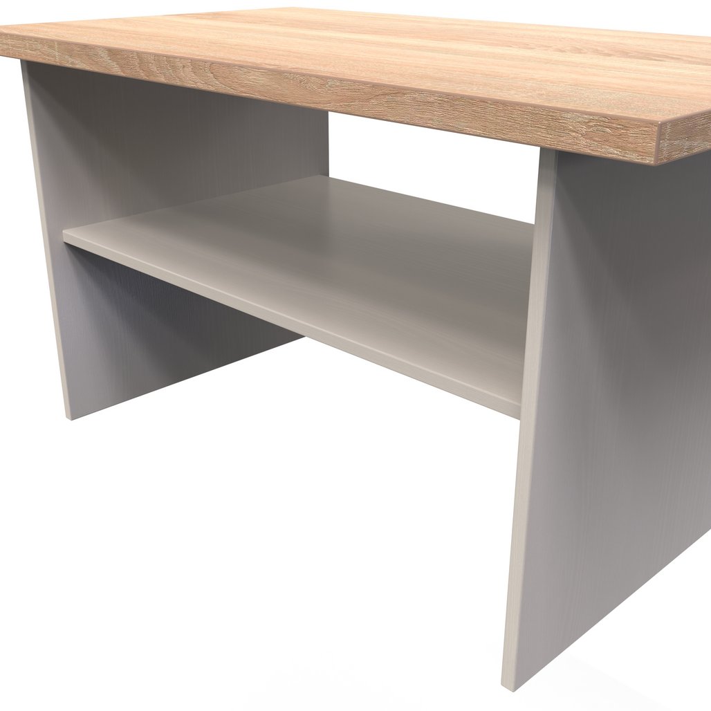 Vienna Coffee Table with Shelf and Oak Top