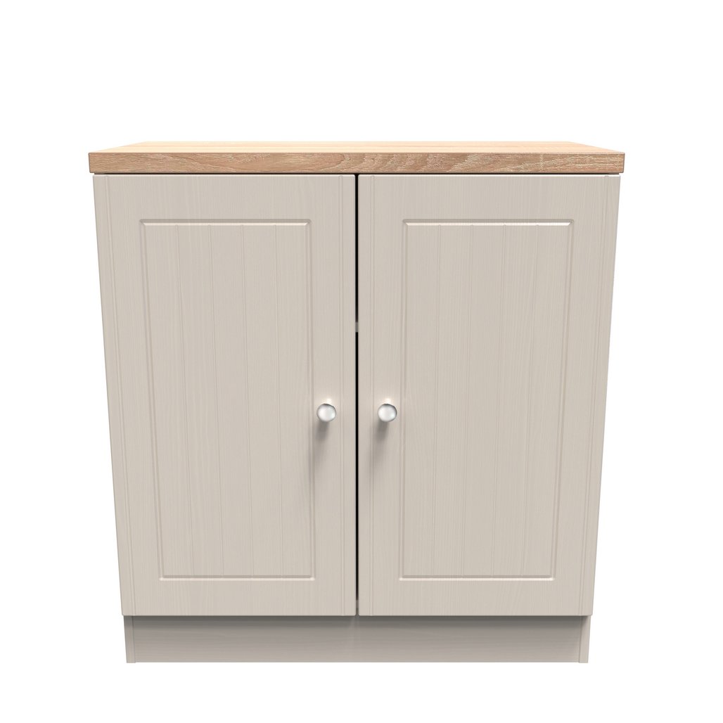 Vienna 2 Door Storage Unit with Oak Top