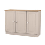 Vienna 3 Door Storage Unit with Oak Top