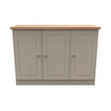 Vienna 3 Door Storage Unit with Oak Top