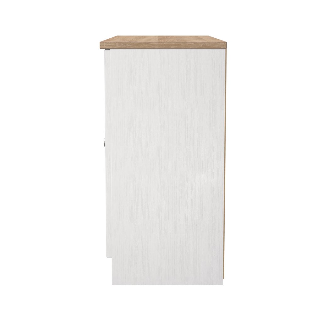Vienna 3 Door Storage Unit with Oak Top