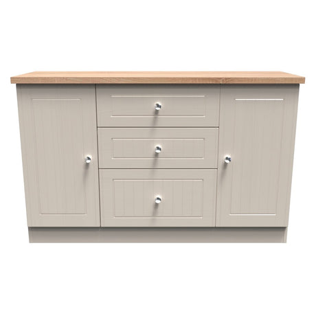 Vienna 2 Door 3 Drawer Sideboard with Oak Top