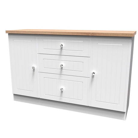 Vienna 2 Door 3 Drawer Sideboard with Oak Top