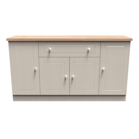 Vienna 4 Door 1 Drawer Wide Sideboard with Oak Top