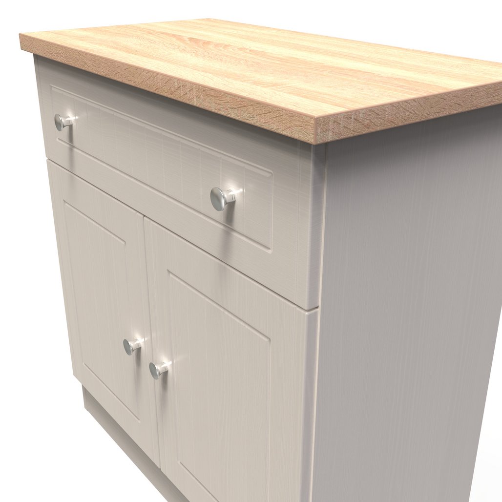 Vienna 2 Door 1 Drawer Sideboard with Oak Top