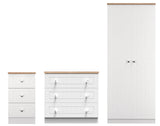 Vienna 3 Piece Bedroom Set with Oak Top