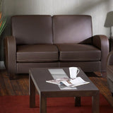 Vivo Chestnut Faux Leather 2 Seater Sofa