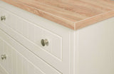 Vienna 3 Drawer Deep Table with Oak Top