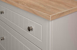 Vienna 5 Drawer Chest with Oak Top