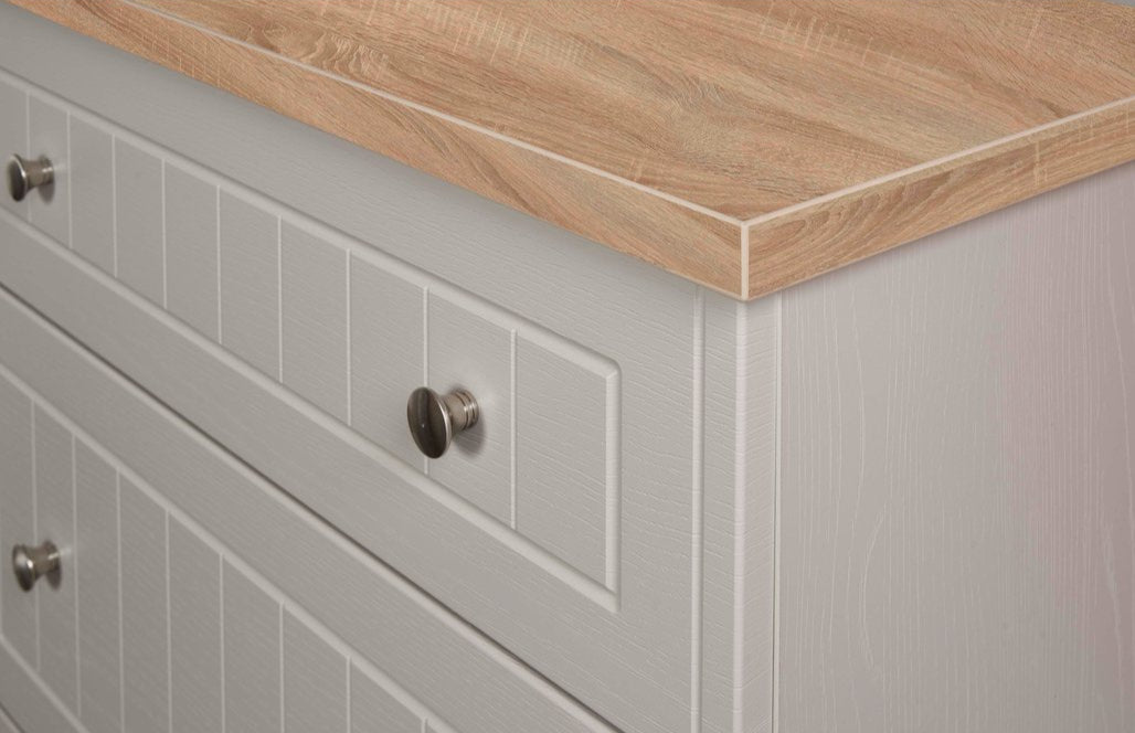 Vienna 3 Drawer Deep Table with Oak Top