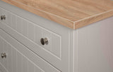 Vienna 3 Drawer Deep Table with Oak Top