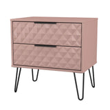 Harlequin 2 Drawer Midi Chest with Black Hairpin Legs