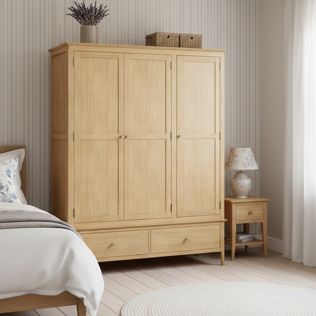 Huron 3 Door 2 Drawer Triple Wardrobe