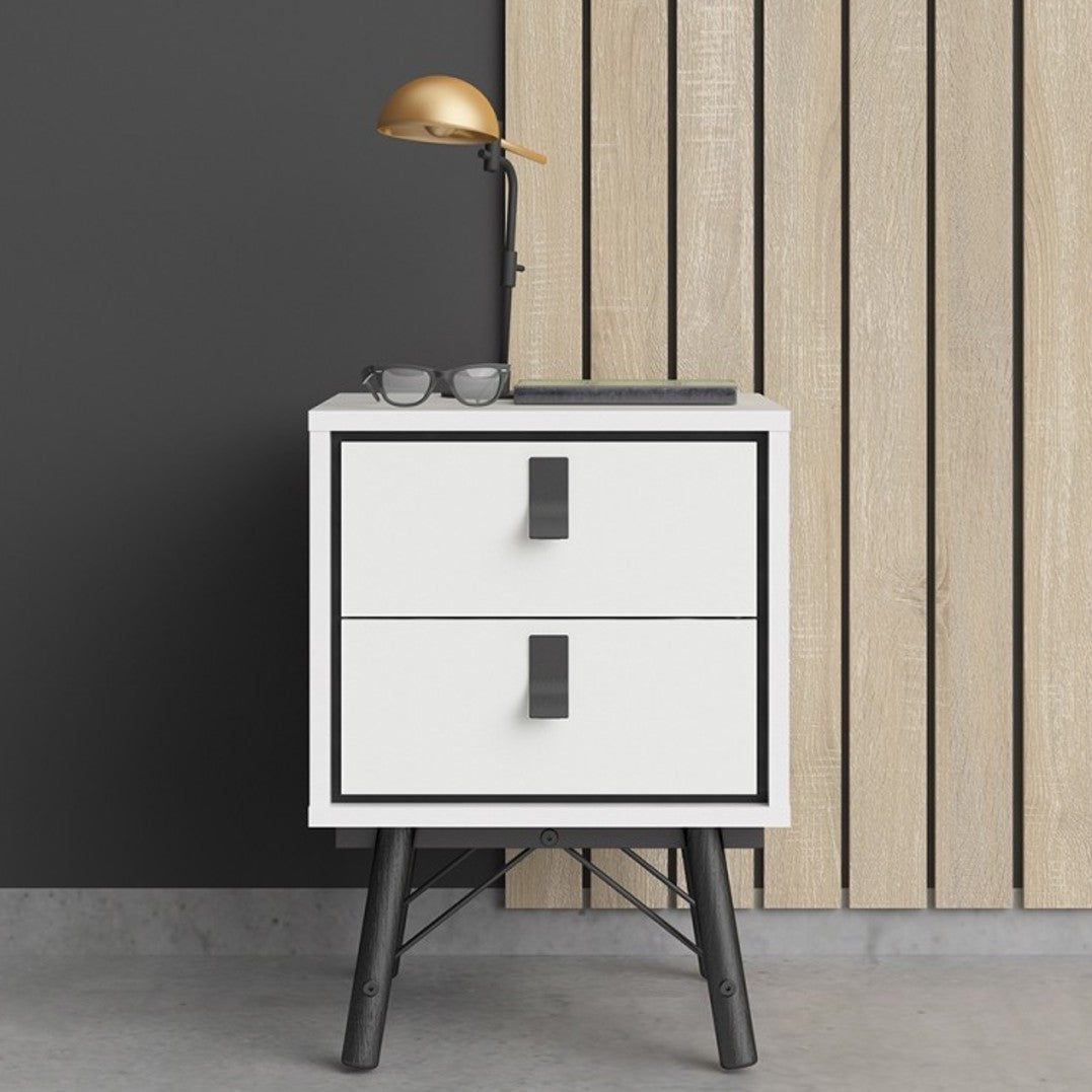 Winslow Rustic 2 Drawer Bedside Cabinet