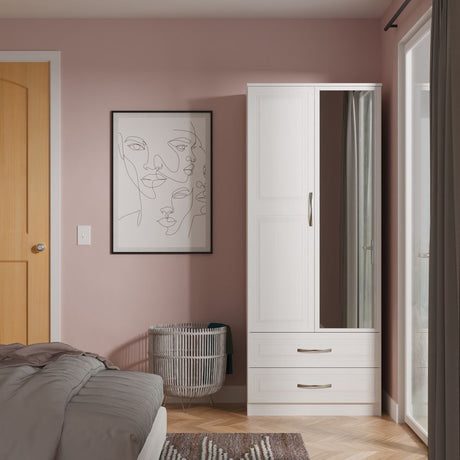 Dorset Mirrored 2 Door 2 Drawer Wardrobe