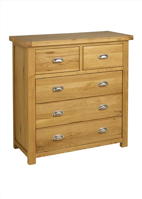 Woburn Solid Oak 3+2 Drawer Chest