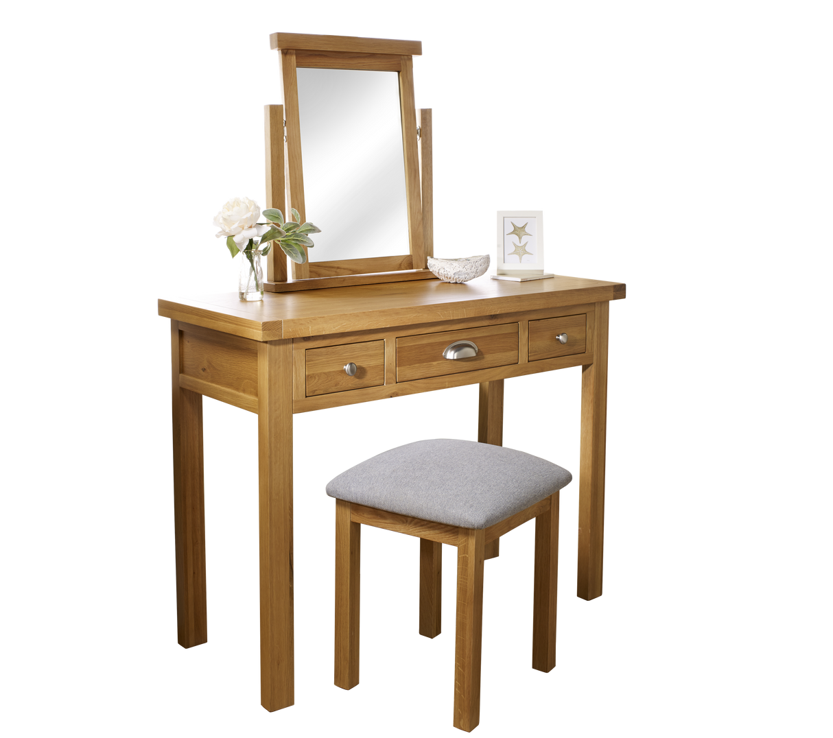 Woburn Solid Oak 3 Drawer Dressing Table