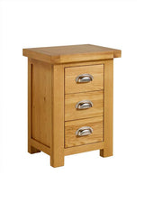 Woburn Solid Oak Small 3 Drawer Bedside