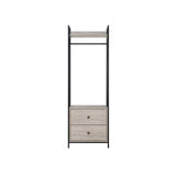 Alva Open Wardrobe with 2 Drawers 3 Piece Bedroom Set