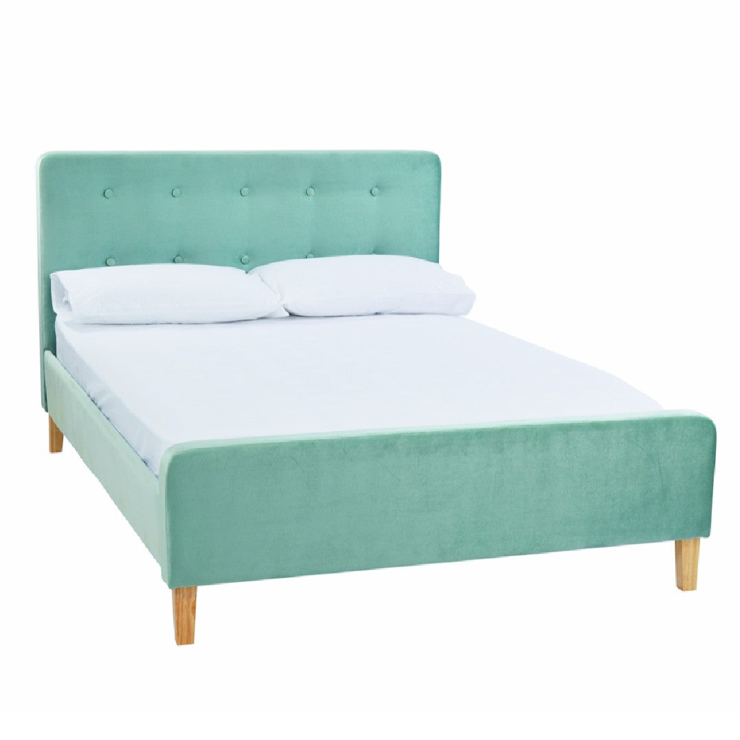 Pierre Velvet Fabric Bed Frame