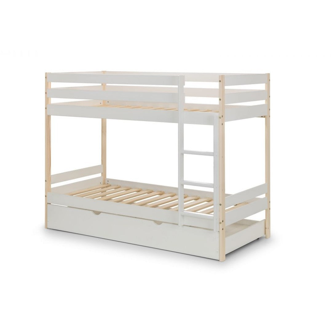 Nova White Single Bunk Bed 3ft