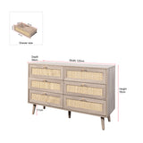 Willow Rattan 6 Drawer Chest of Drawers