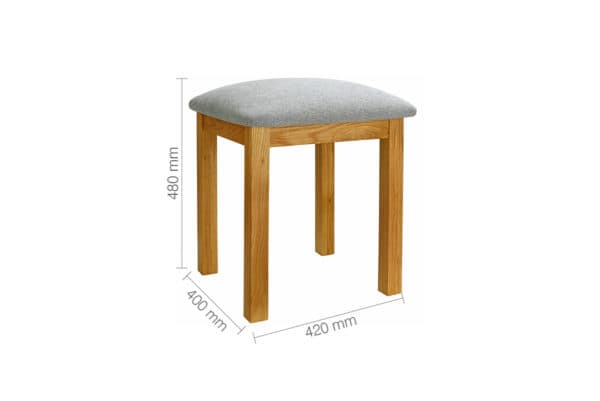 Woburn Solid Oak Dressing Table Stool