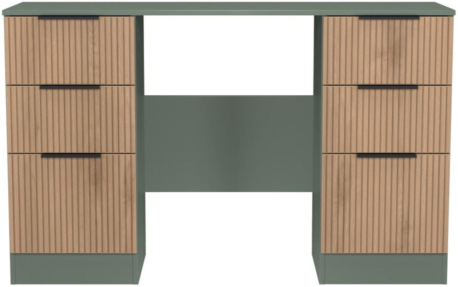 Java 6 Drawer Double Pedestal Desk