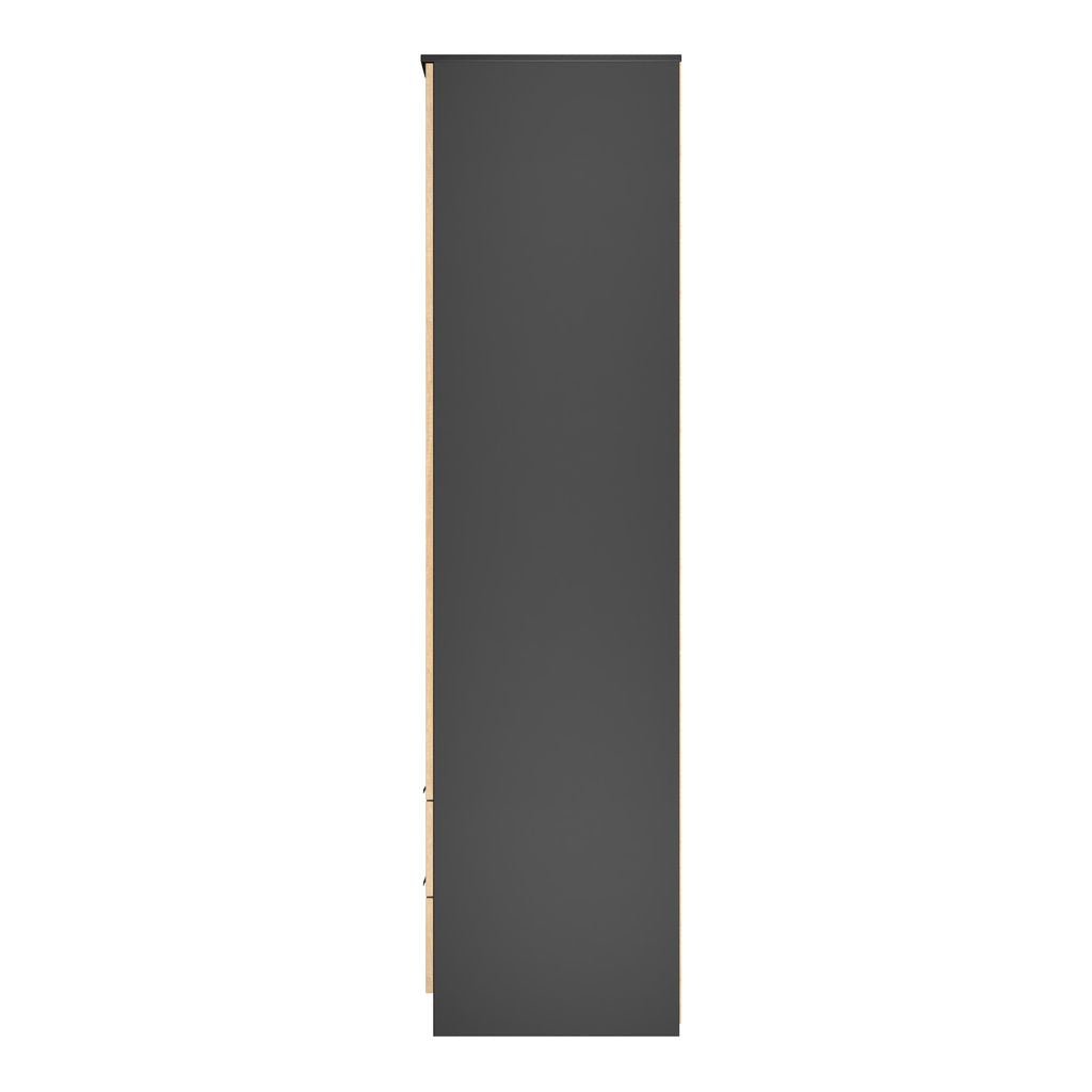 Java Tall Mirrored 2 Drawer 2 Door Double Wardrobe